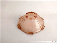 کاسه شیشه ای قدیمی صورتی زیرا 