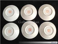 شش عدد نعلبکی طرح گل مرغ رنگ دستی