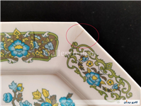 دیوارکوب ملامین قدیمی طرح گل 8 ضلعی 