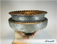 تاس مسی قدیمی قاجاری دستساز کنگره دار 