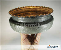 تاس مسی قدیمی قاجاری دستساز کنگره دار 