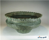 تاس مسی قدیمی قاجاری دستساز کنگره دار