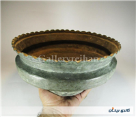 تاس مسی قدیمی قاجاری دستساز کنگره دار