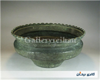 تاس مسی قدیمی قاجاری دستساز کنگره دار