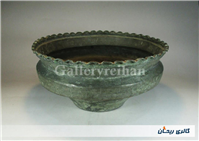 تاس مسی قدیمی قاجاری دستساز کنگره دار