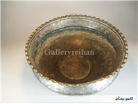 تاس مسی قدیمی قاجاری دستساز کنگره دار