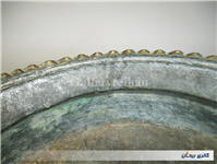 تاس مسی قدیمی قاجاری دستساز کنگره دار