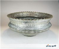 تاس مسی قدیمی قاجاری دستساز کنگره دار