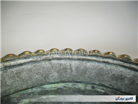 تاس مسی قدیمی قاجاری دستساز کنگره دار