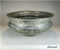 تاس مسی قدیمی قاجاری دستساز کنگره دار