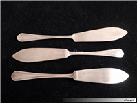 3 چاقو کره خوری قدیمی نوربلین یا روکش نقره 