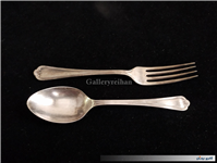 قاشق وچنگال قدیمی نوربلین انگلیس روکش نقره 