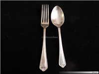 قاشق وچنگال قدیمی نوربلین انگلیس روکش نقره 