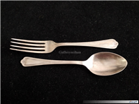 قاشق وچنگال قدیمی نوربلین انگلیس روکش نقره 