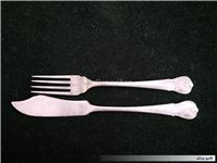 چاقو کره خوری و چنگال نوربلین روکش نقره 