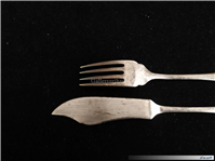 چاقو کره خوری و چنگال نوربلین روکش نقره 