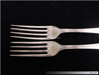 2عدد چنگال قدیمی نوربلین انگلیس روکش نقره 