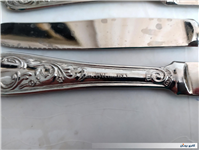 6 چاقوی قدیمی نوربلین یا روکش نقره ایتالیا 