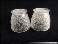 یک جفت قندان طرح خشتی پلاستیکی قدیمی 