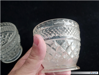 یک جفت قندان طرح خشتی پلاستیکی قدیمی 