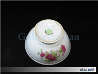 کاسه چینی گل سرخی قدیمی ساخت ژاپن