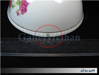 کاسه چینی گل سرخی قدیمی ساخت ژاپن