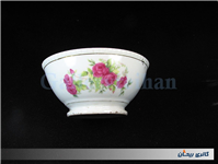 کاسه چینی گل سرخی قدیمی ساخت ژاپن