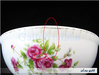 کاسه چینی قدیمی گل سرخی بسیار زیبا 