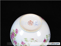 کاسه چینی بیکعب گل سرخی قدیمی دورو گل 