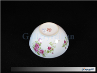 کاسه چینی بیکعب گل سرخی قدیمی دورو گل 