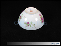 کاسه چینی بیکعب گل سرخی قدیمی دورو گل 