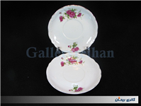 جفت دیوارکوب یا نعلبکی طرح گل سرخی قدیمی 