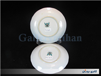 جفت دیوارکوب یا نعلبکی طرح گل سرخی قدیمی 