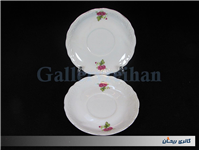 2 دیوارکوب یا زیرفنجانی طرح گل سرخی قدیمی