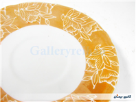 2دیوارکوب یا نعلبکی قدیمی طرح برگ دور زرد