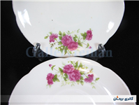 2 دیوارکوب یا زیرفنجانی طرح گل سرخی قدیمی