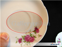 2 دیوارکوب یا زیرفنجانی طرح گل سرخی قدیمی