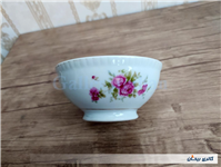 کاسه چینی قدیمی گل سرخی زیبا سایز کوچک 