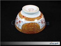 کاسه کمیاب حنایی قدیمی ازاکا قطر 13CM