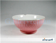 کاسه قدیمی صورتی نقش برجسته 