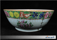 کاسه چینی نقاشی دست سایز غول پیکر قاجاری 