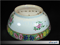 کاسه چینی نقاشی دست سایز غول پیکر قاجاری 