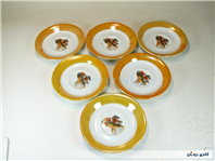 6عدد نعلبکی قدیمی ساخت ایران طرح عکسی 