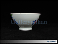 کاسه روسی نقاشی دست قدیمی طرح گل سیب 