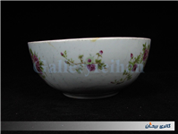 کاسه کلکسیونی گلسرخی بیکعب پر گل KPM 