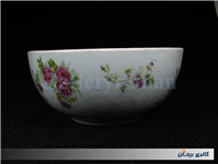 کاسه کلکسیونی گلسرخی بیکعب پر گل KPM 