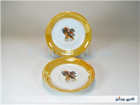 جفت نعلبکی قدیمی ساخت ایران طرح عکسی 