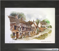 کارت پستال چاپ انگلستان طرح نقاشی روستا 