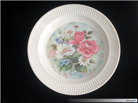 دیس قدیمی ملامین گرد طرح دسته گل