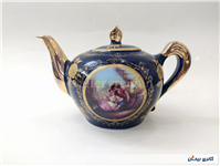 قوری چینی سرمه ای بزرگ لیلی و مجنون زیبا